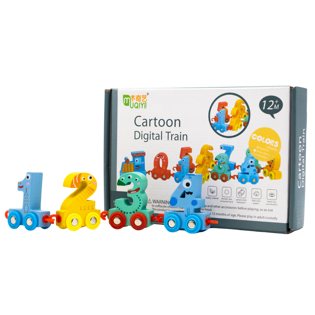 Tren Oruga Numérico de Madera - Imagen 2