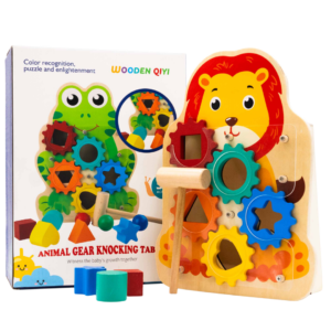 Juego de estimulación Montessori con Engranajes de Animales